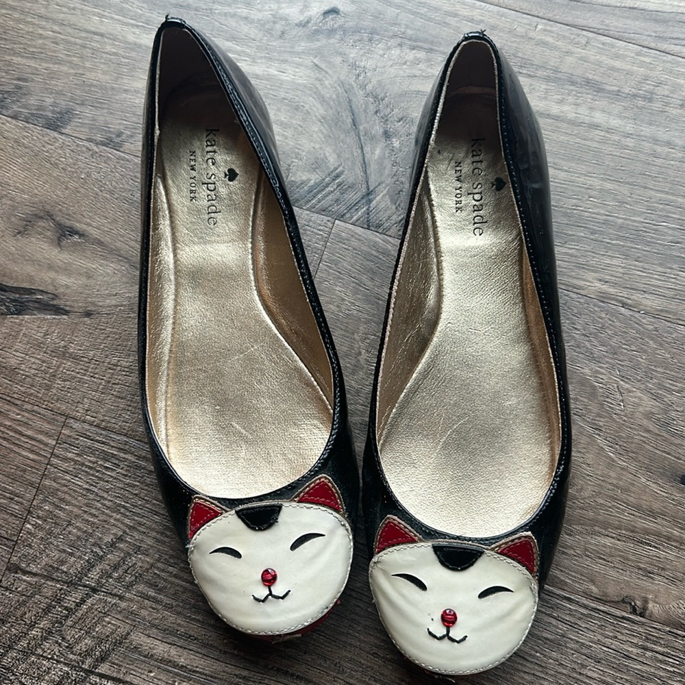 Kate Spade Jimi Lucky cat ballet flats (size 6.5)